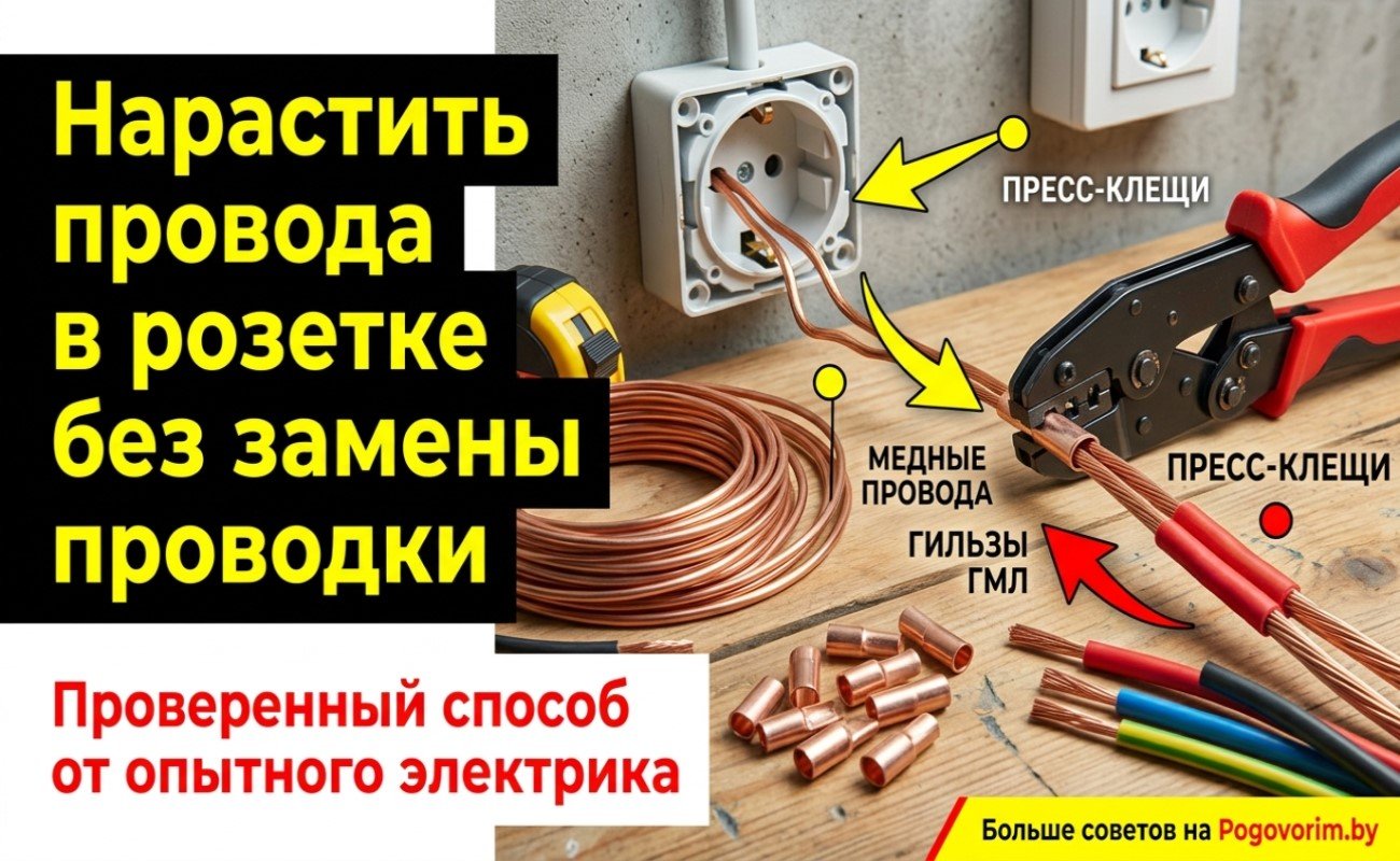 Нарастить провода в розетке без замены проводки: проверенный способ от опытного электрика