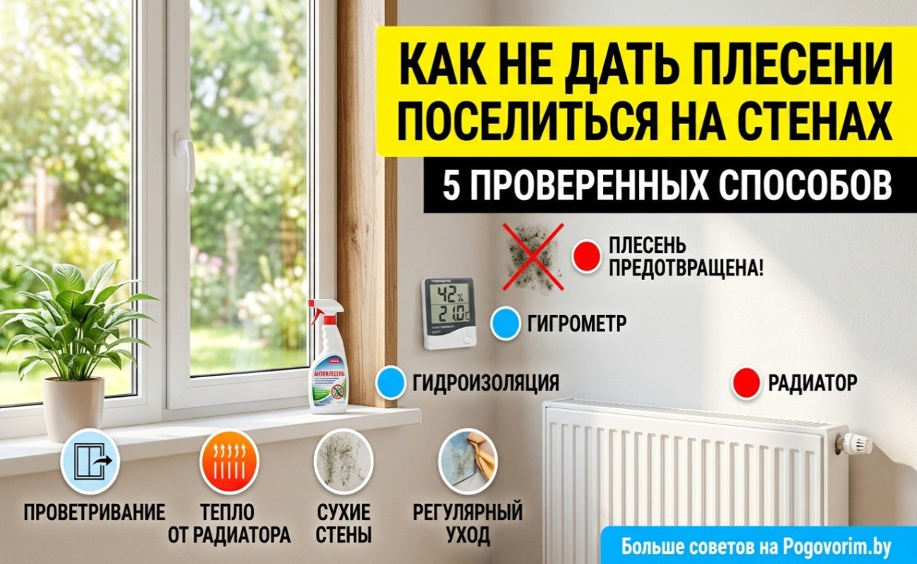 Как не дать плесени поселиться на стенах: 5 проверенных способов