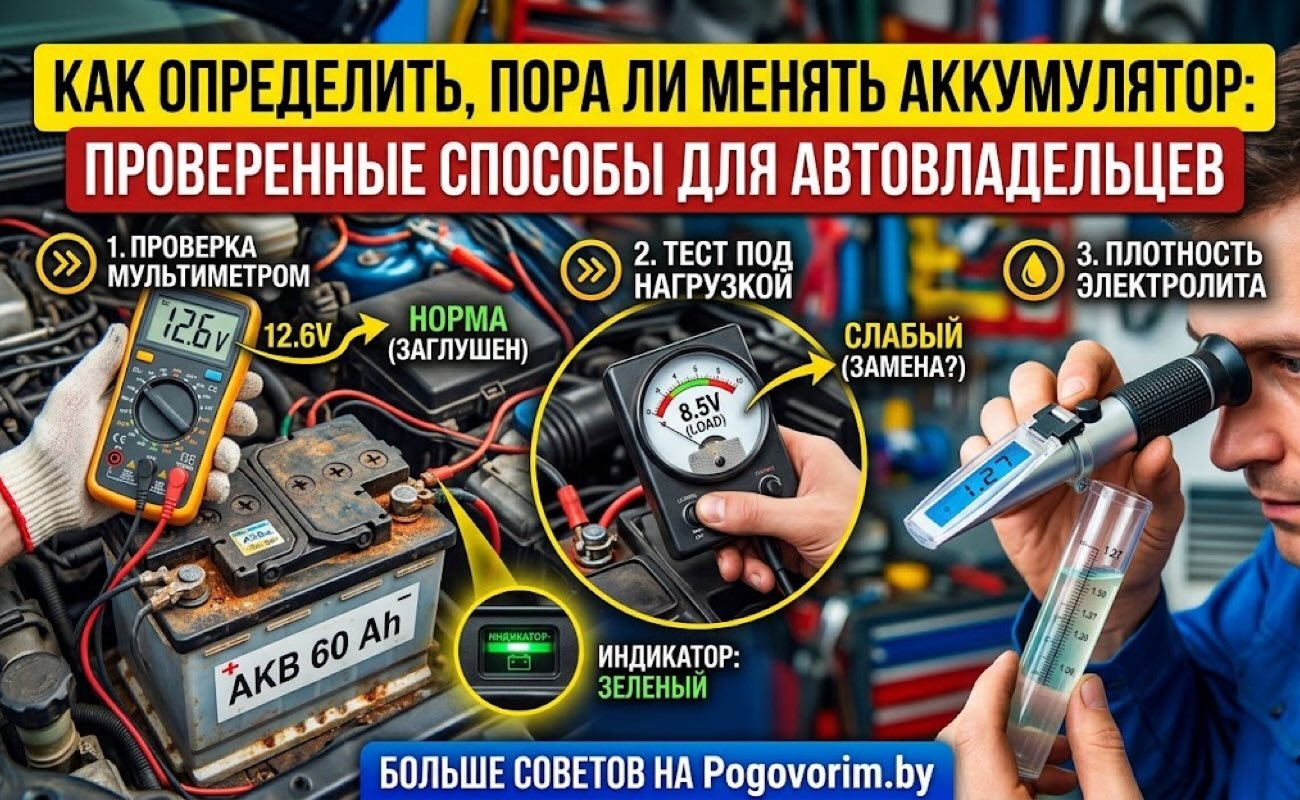 Как определить, пора ли менять аккумулятор: проверенные способы для автовладельцев