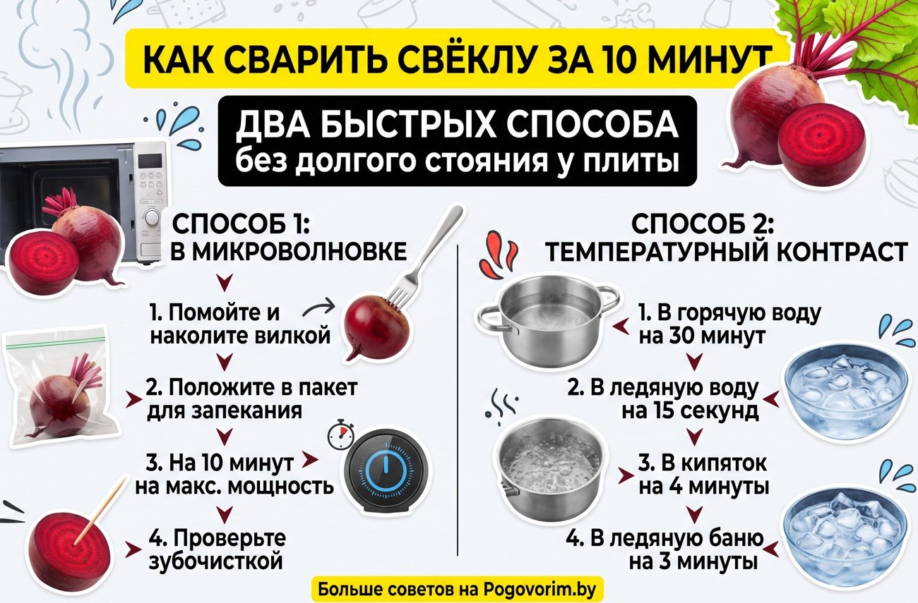 Как сварить свёклу за 10 минут: два быстрых способа без долгого стояния у плиты