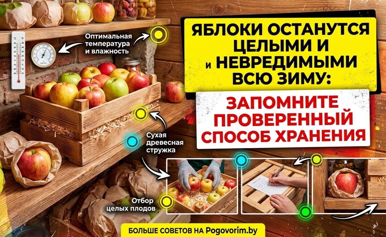 Яблоки останутся целыми и невредимыми всю зиму: запомните проверенный способ хранения