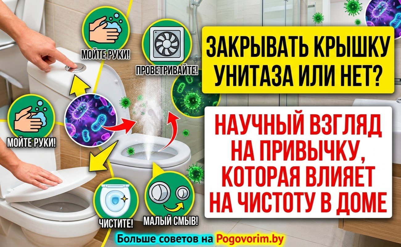 Закрывать крышку унитаза или нет: научный взгляд на привычку, которая влияет на чистоту в доме