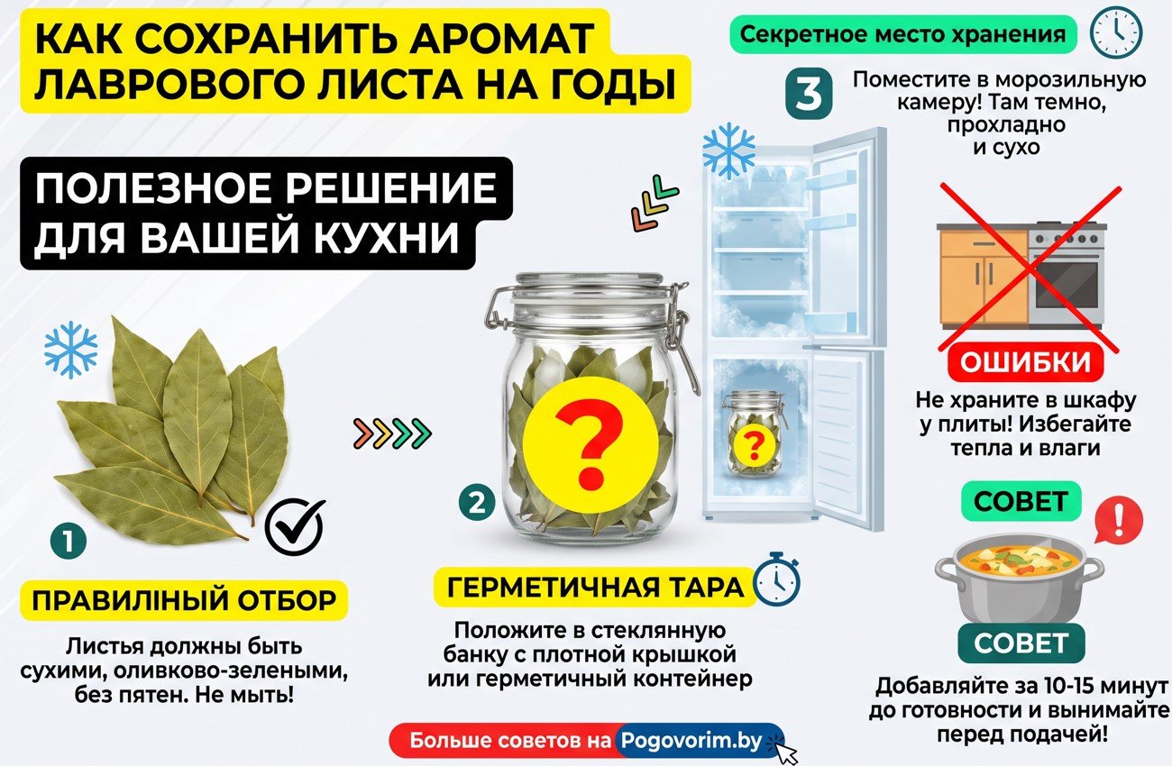 Как сохранить аромат лаврового листа на годы: полезное решение для вашей кухни