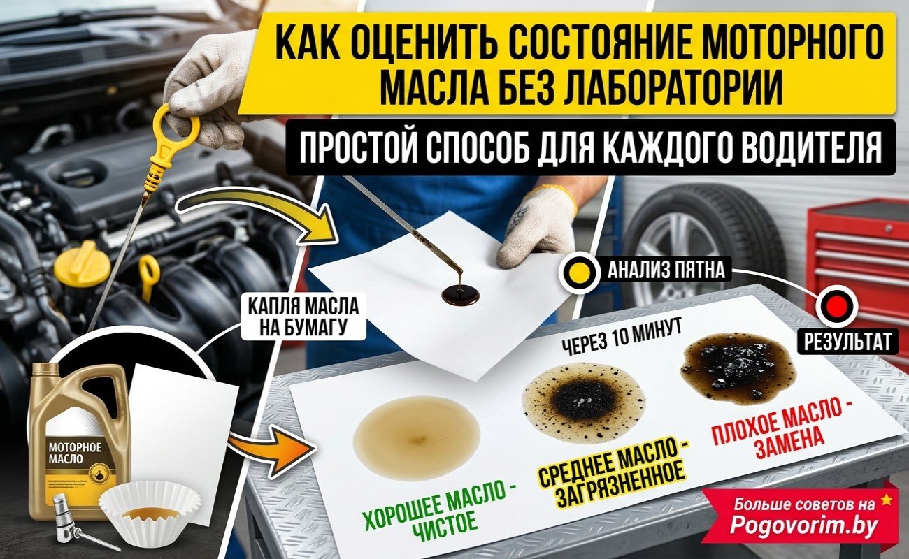 Как оценить состояние моторного масла без лаборатории: простой способ для каждого водителя