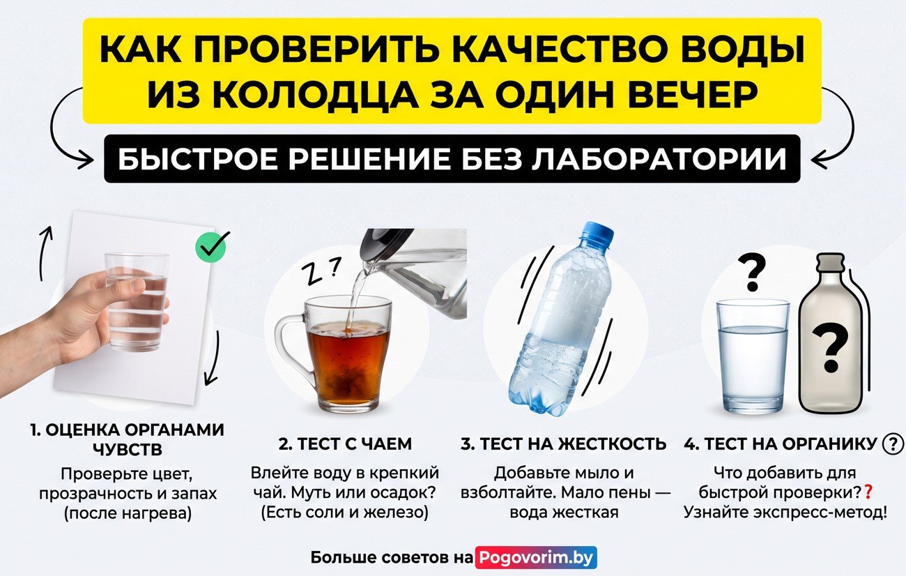 Как проверить качество воды из колодца за один вечер: быстрое решение без лаборатории