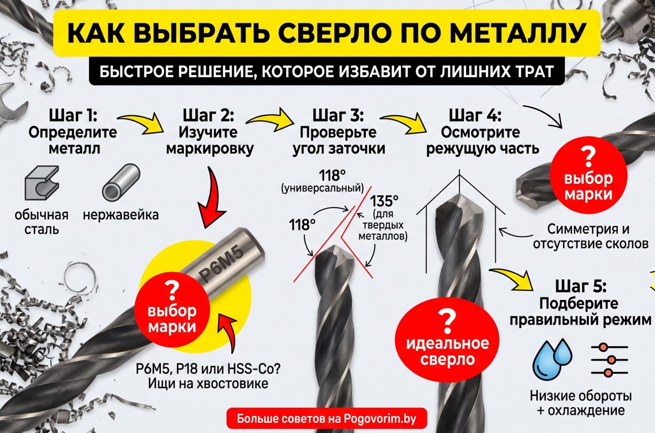 Как выбрать сверло по металлу: быстрое решение, которое избавит от лишних трат