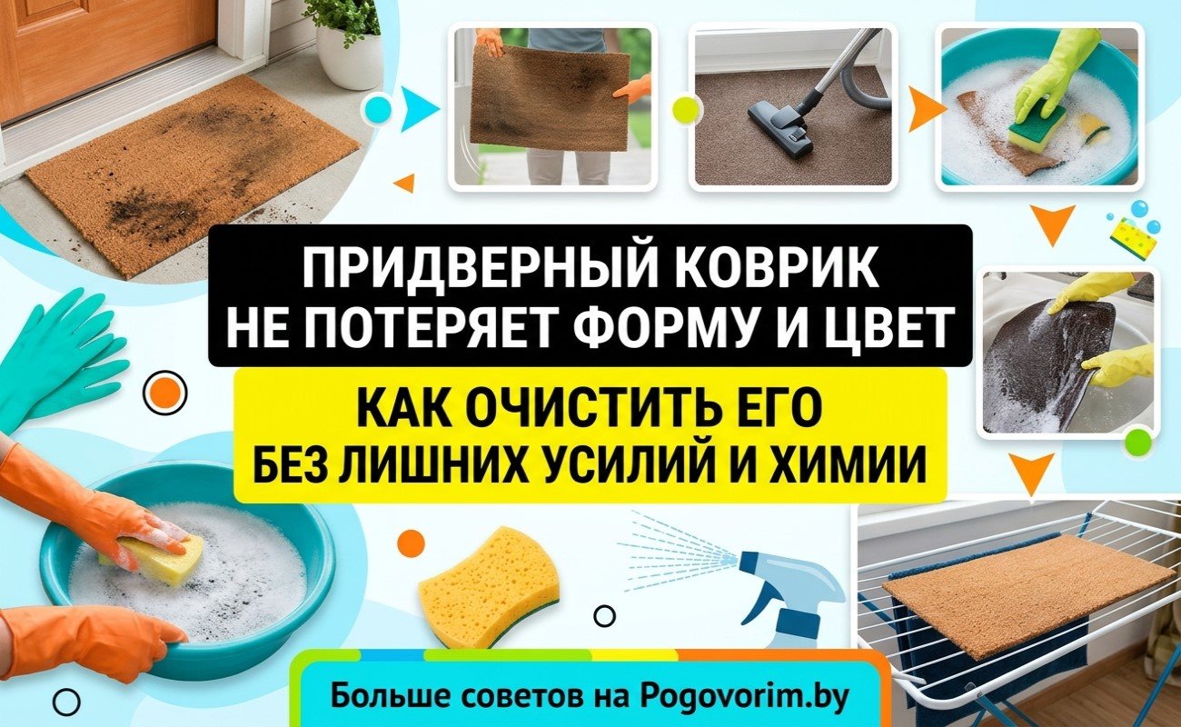 Придверный коврик не потеряет форму и цвет: как очистить его без лишних усилий и химии
