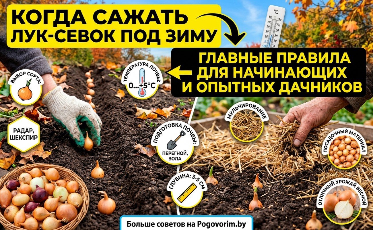 Когда сажать лук-севок под зиму: главные правила для начинающих и опытных дачников