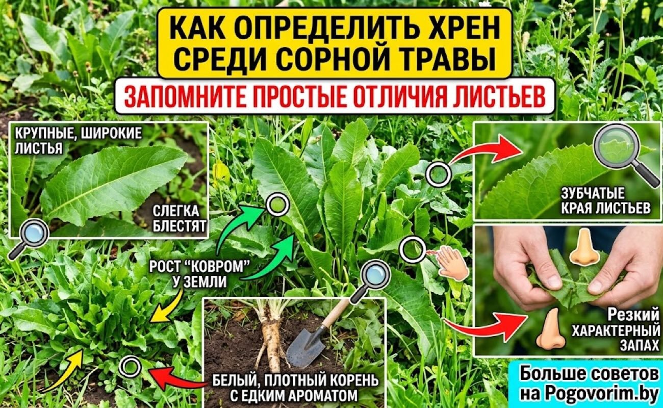 Как определить хрен среди сорной травы: запомните простые отличия листьев