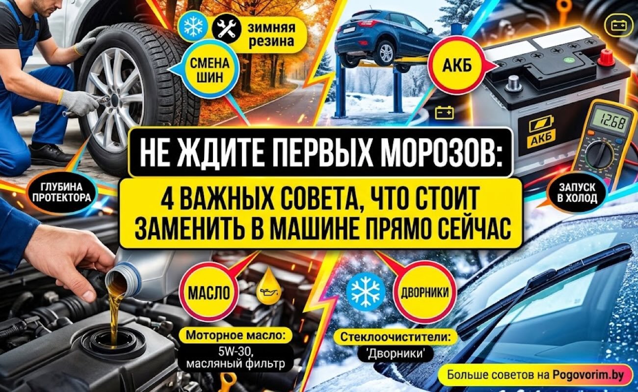 Не ждите первых морозов: 4 важных совета, что стоит заменить в машине прямо сейчас