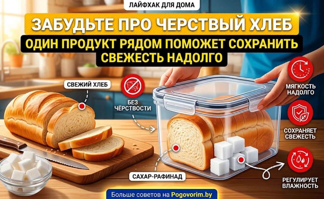 Забудьте про черствый хлеб: один продукт рядом поможет сохранить свежесть продукта надолго