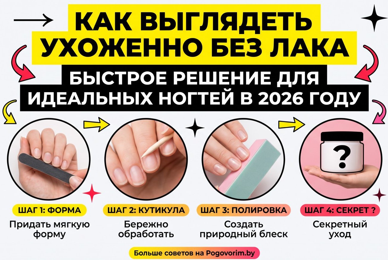 Как выглядеть ухоженно без лака: быстрое решение для идеальных ногтей в 2026 году
