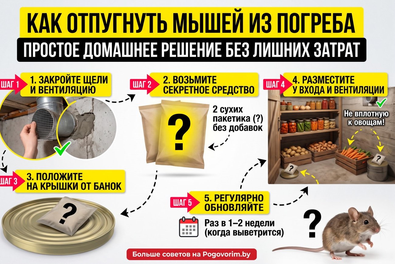 Как отпугнуть мышей из погреба: простое домашнее решение без лишних затрат