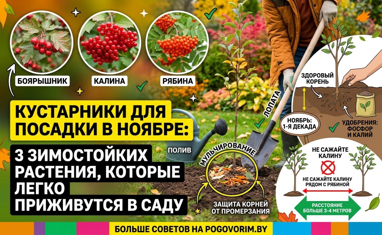 Кустарники для посадки в ноябре: 3 зимостойких растения, которые легко приживутся в саду