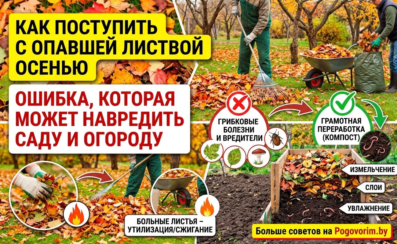Как поступить с опавшей листвой осенью: ошибка, которая может навредить саду и огороду