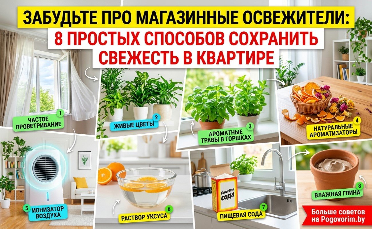 Забудьте про магазинные освежители: 8 простых способов сохранить свежесть в квартире