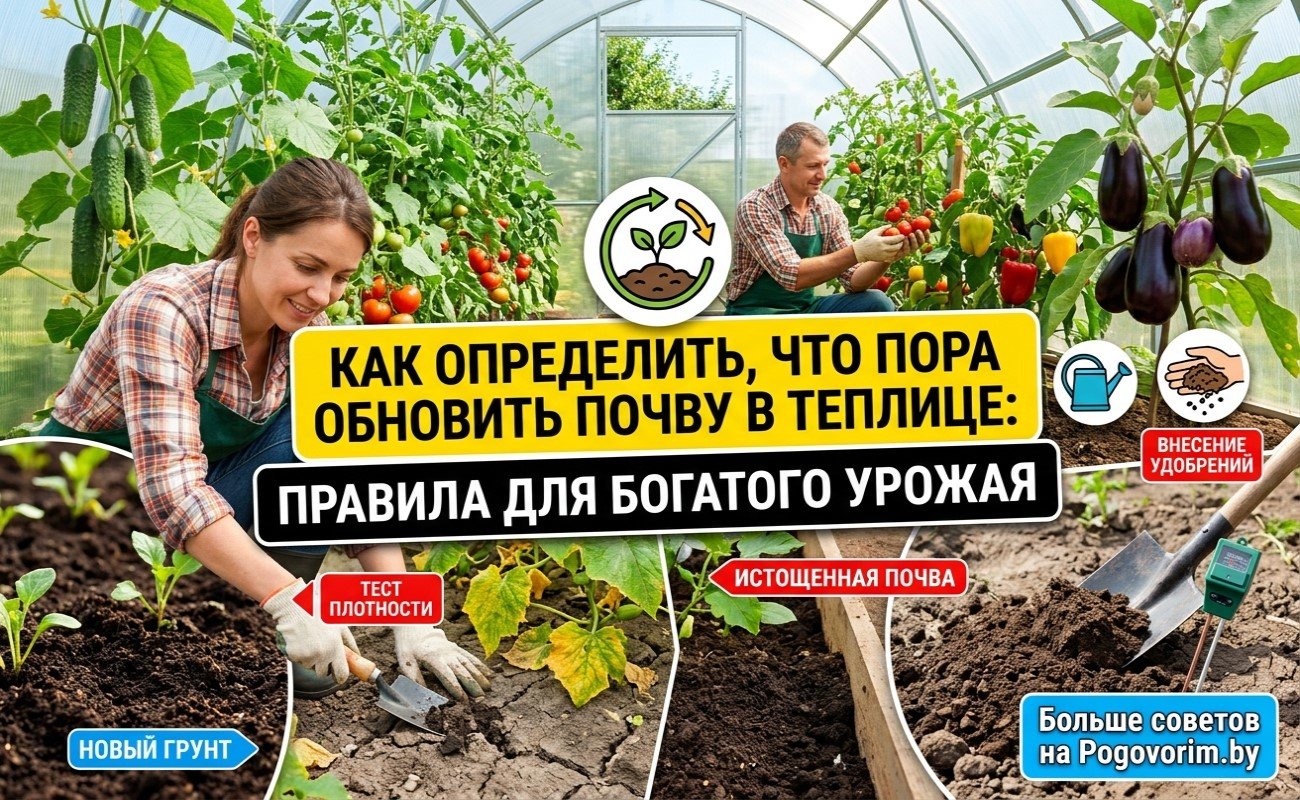 Как определить, что пора обновить почву в теплице: правила для богатого урожая