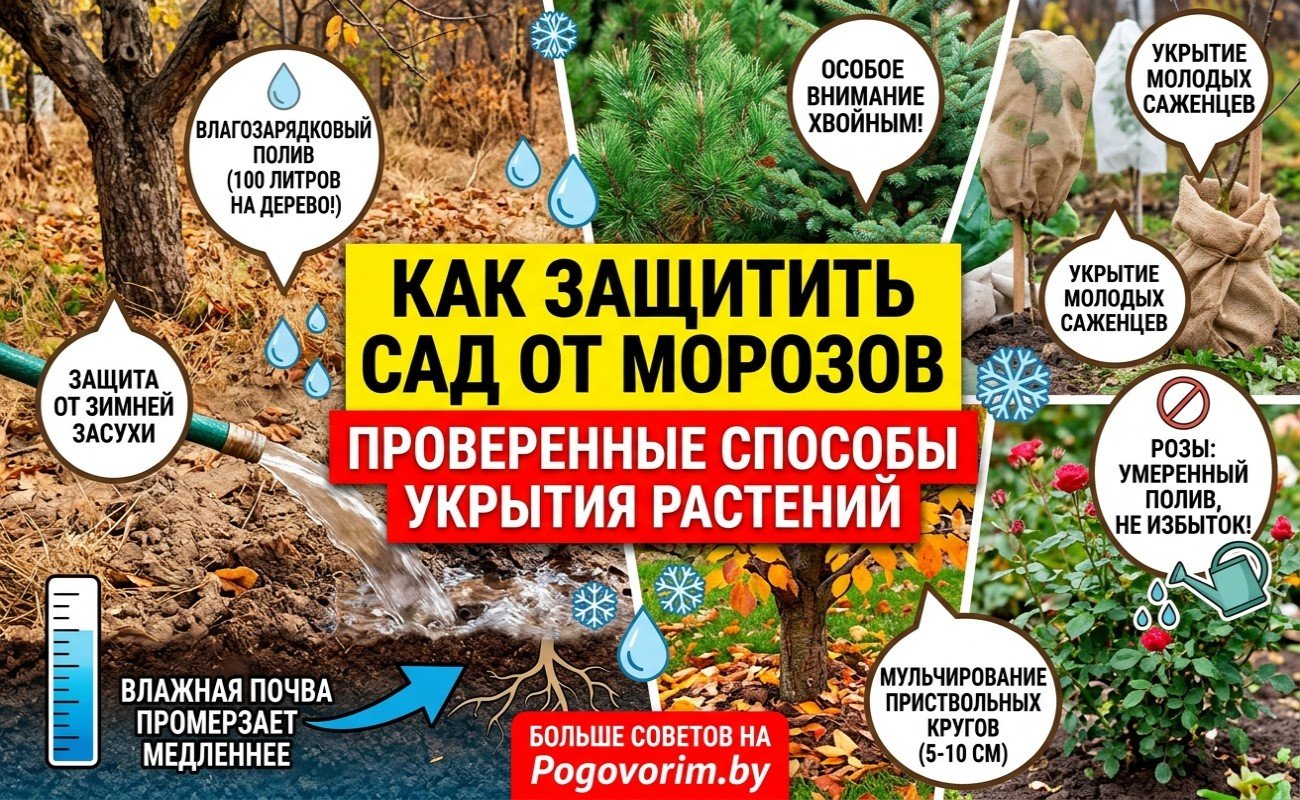 Как защитить сад от морозов: проверенные способы укрытия растений