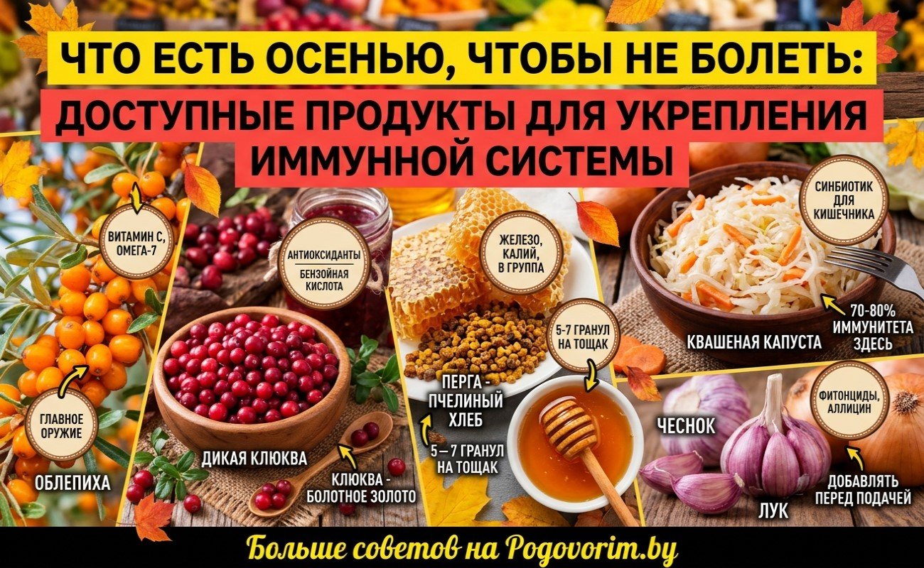 Что есть осенью, чтобы не болеть: доступные продукты для укрепления иммунной системы