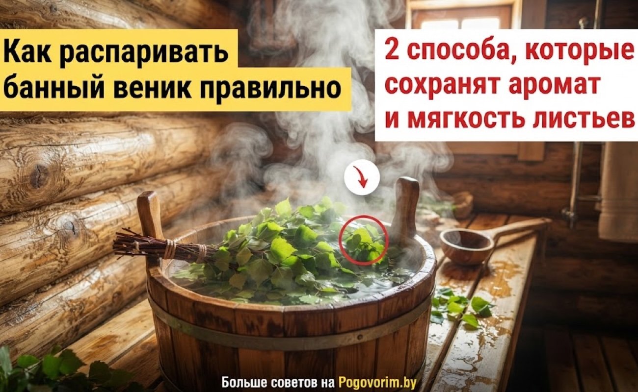 Как распаривать банный веник правильно: 2 способа, которые сохранят аромат и мягкость листьев